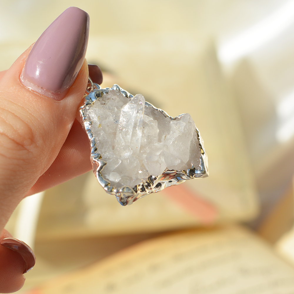 Quartz rastišče ogrlica