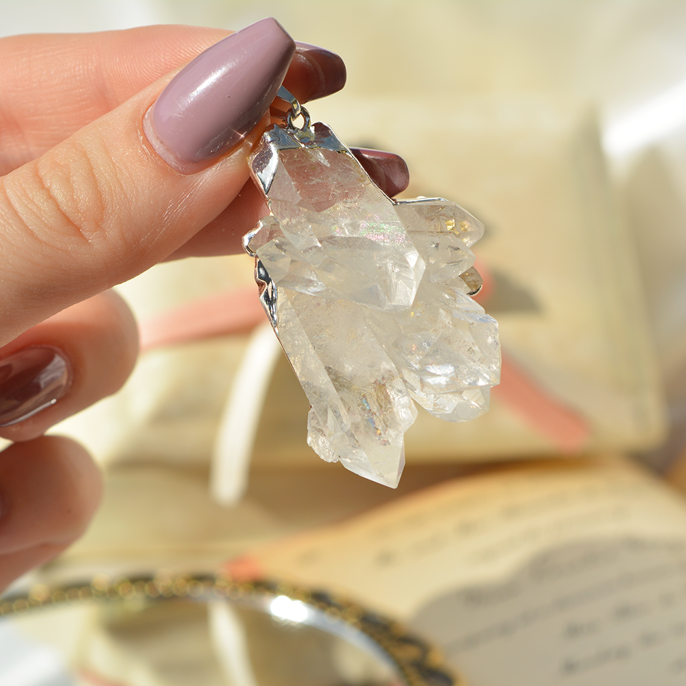 Quartz rastišče ogrlica