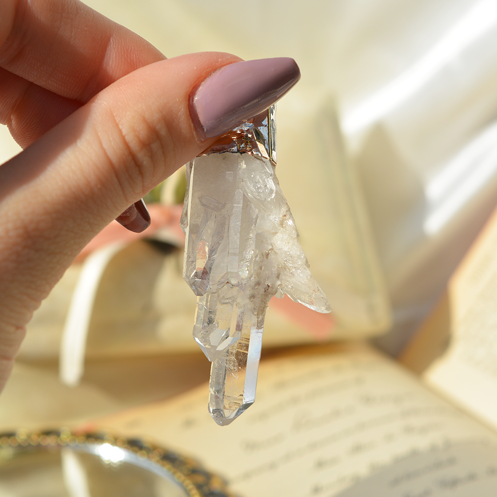 Quartz rastišče ogrlica
