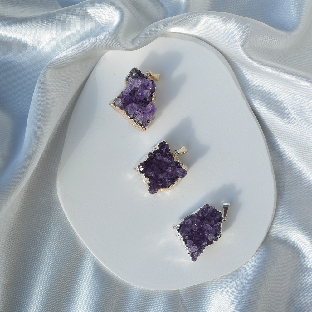 Druzy ametist ogrlica