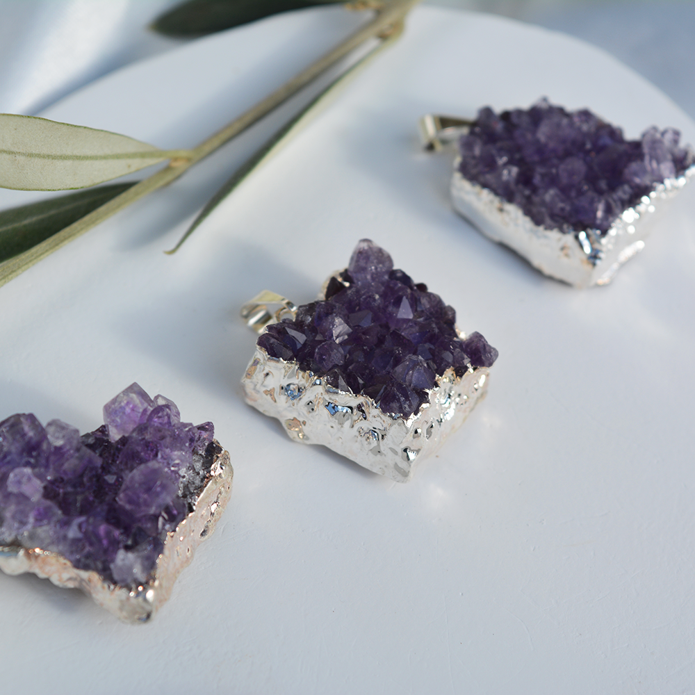 Druzy ametist ogrlica