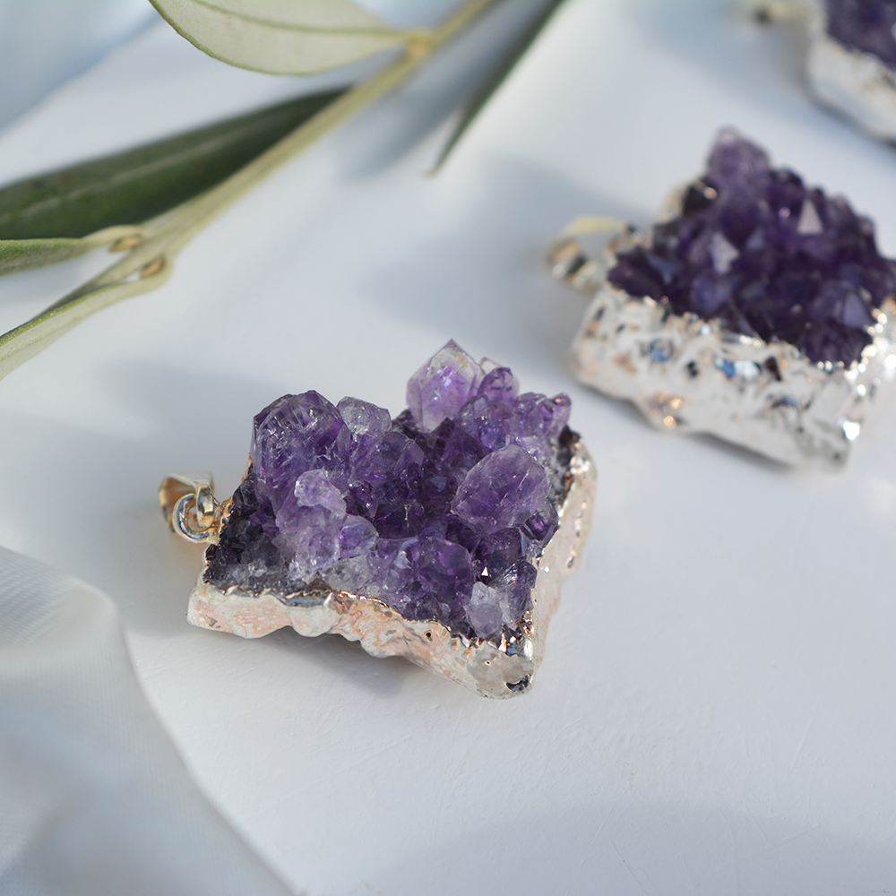 Druzy ametist ogrlica