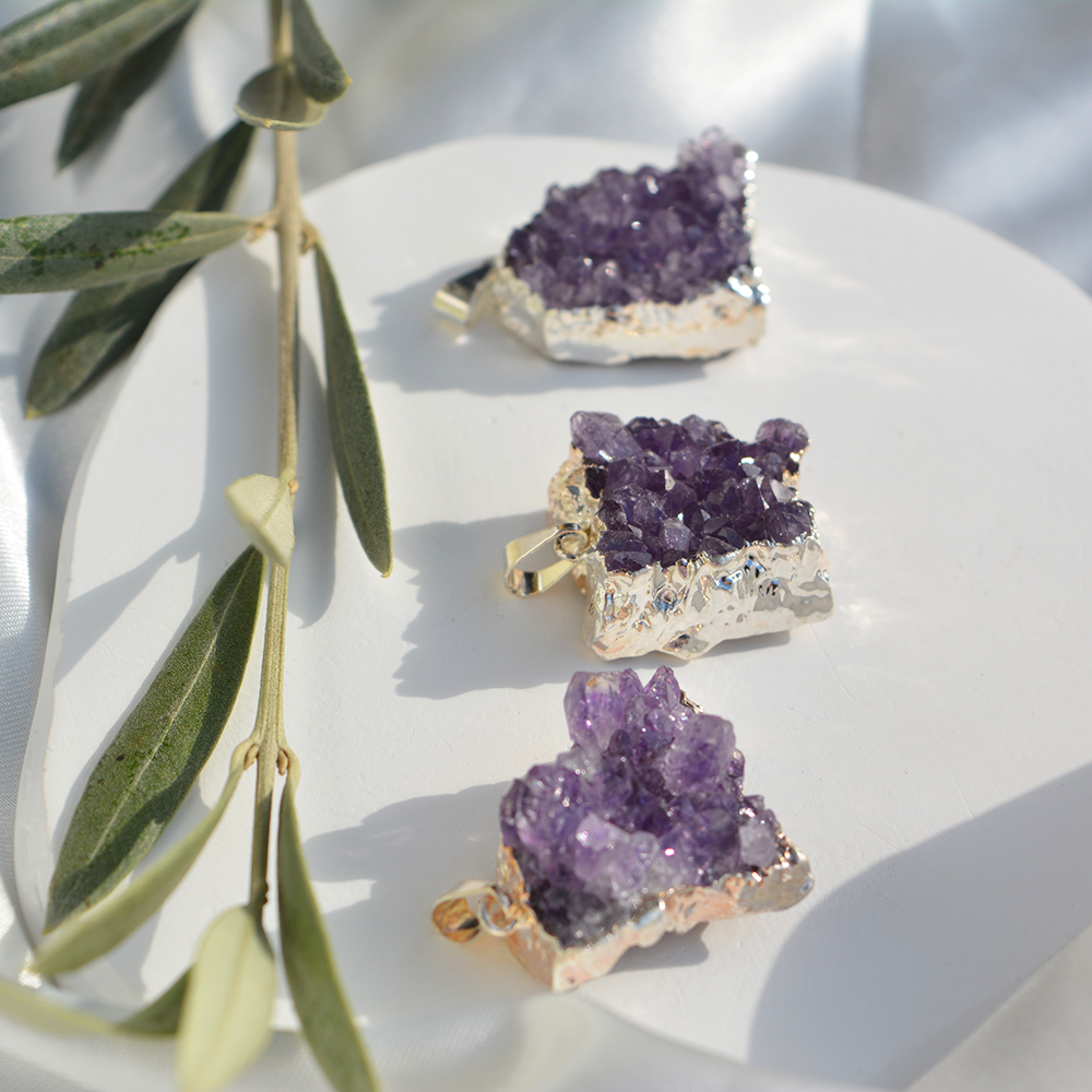 Druzy ametist ogrlica