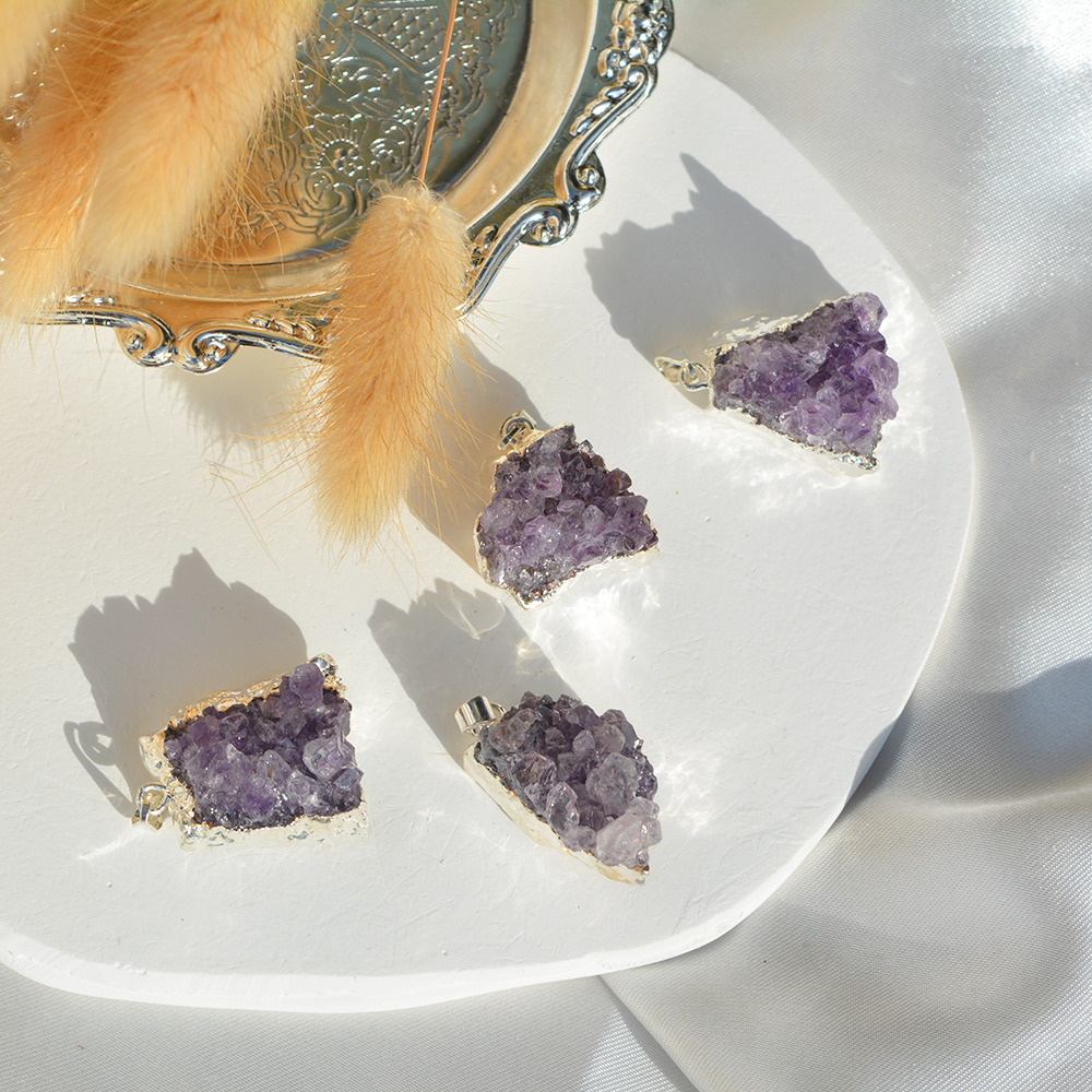 Druzy ametist ogrlica