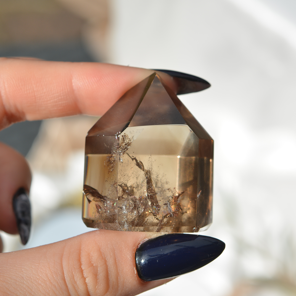 Smoky quartz freeform konica