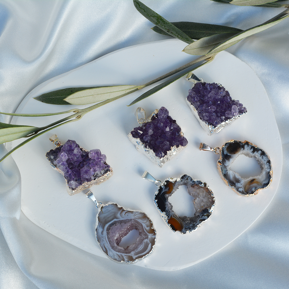 Druzy ametist ogrlica